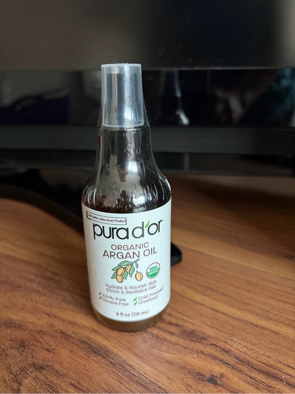 Organic Argan Oil Serum — Nourishing Skin & Hair (Clear Bottle)